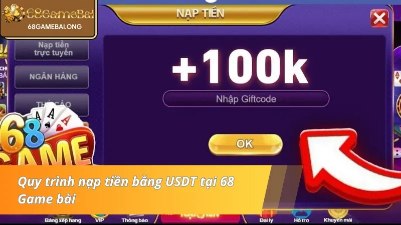 Quy trình nạp tiền bằng USDT